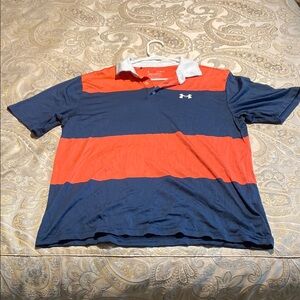 Under Armour Men's Blue and Red Polo Shirt